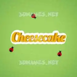 cheesecake in Ladybugs style - 3D name wallpaper
