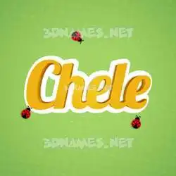 chele in Ladybugs style - 3D name wallpaper