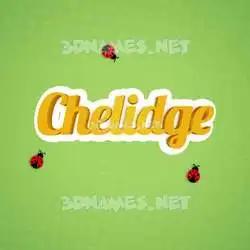 chelidge in Ladybugs style - 3D name wallpaper