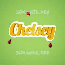 chelsey in Ladybugs style - 3D name wallpaper