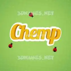 chemp in Ladybugs style - 3D name wallpaper