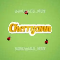 cherryann in Ladybugs style - 3D name wallpaper