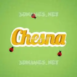 chesna in Ladybugs style - 3D name wallpaper
