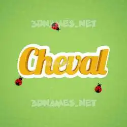 cheval in Ladybugs style - 3D name wallpaper