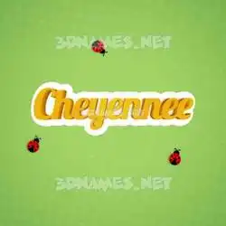 cheyennee in Ladybugs style - 3D name wallpaper
