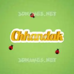 chhandak in Ladybugs style - 3D name wallpaper