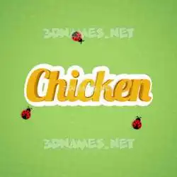 chicken in Ladybugs style - 3D name wallpaper