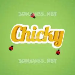 chicky in Ladybugs style - 3D name wallpaper