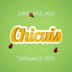 chicuis in Ladybugs style - 3D name wallpaper