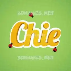 chie in Ladybugs style - 3D name wallpaper