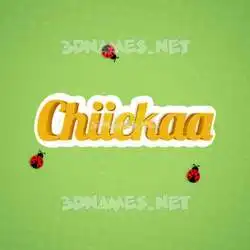 chiiekaa in Ladybugs style - 3D name wallpaper