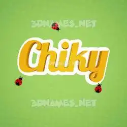chiky in Ladybugs style - 3D name wallpaper