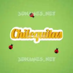 chilequitas in Ladybugs style - 3D name wallpaper
