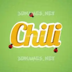 chili in Ladybugs style - 3D name wallpaper