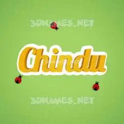 chindu in Ladybugs style - 3D name wallpaper