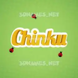 chinku in Ladybugs style - 3D name wallpaper