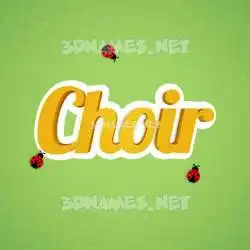 choir in Ladybugs style - 3D name wallpaper