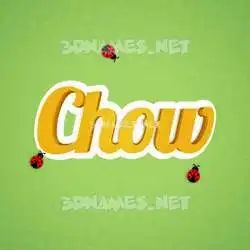chow in Ladybugs style - 3D name wallpaper