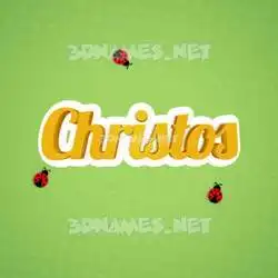 christos in Ladybugs style - 3D name wallpaper