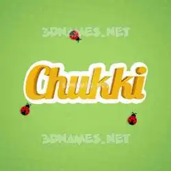 chukki in Ladybugs style - 3D name wallpaper