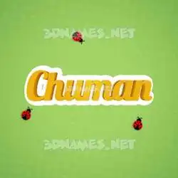 chuman in Ladybugs style - 3D name wallpaper