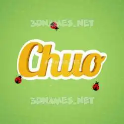 chuo in Ladybugs style - 3D name wallpaper