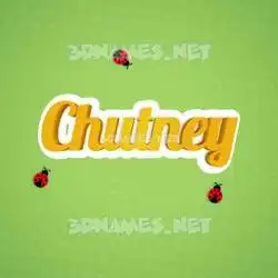 chutney in Ladybugs style - 3D name wallpaper