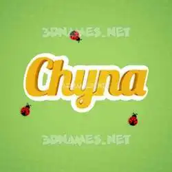 chyna in Ladybugs style - 3D name wallpaper