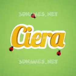 ciera in Ladybugs style - 3D name wallpaper
