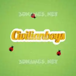 civilianboys in Ladybugs style - 3D name wallpaper