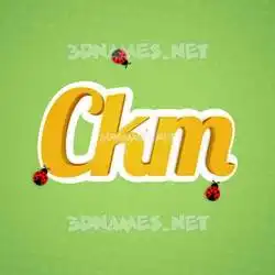 ckm in Ladybugs style - 3D name wallpaper