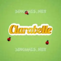 clarabelle in Ladybugs style - 3D name wallpaper