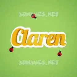 claren in Ladybugs style - 3D name wallpaper