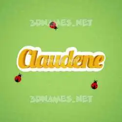 claudene in Ladybugs style - 3D name wallpaper
