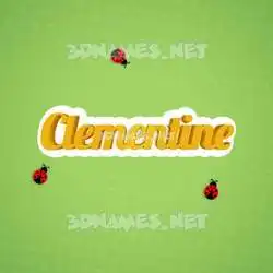 clementine in Ladybugs style - 3D name wallpaper
