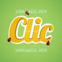 clic in Ladybugs style - 3D name wallpaper