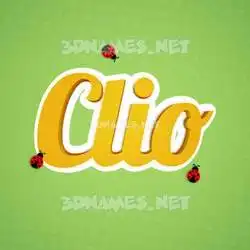clio in Ladybugs style - 3D name wallpaper