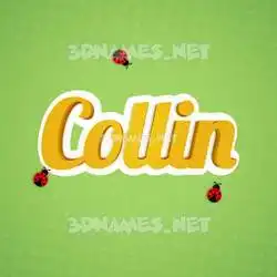 collin in Ladybugs style - 3D name wallpaper