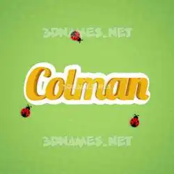 colman in Ladybugs style - 3D name wallpaper