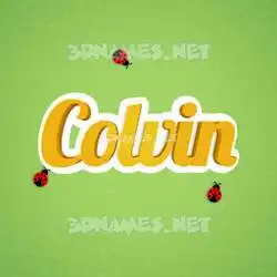 colvin in Ladybugs style - 3D name wallpaper