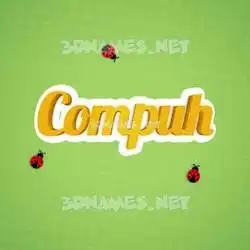 compuh in Ladybugs style - 3D name wallpaper