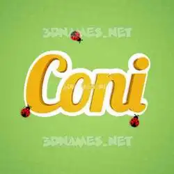 coni in Ladybugs style - 3D name wallpaper