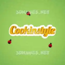 cookinstyle in Ladybugs style - 3D name wallpaper