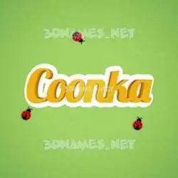 coonka in Ladybugs style - 3D name wallpaper