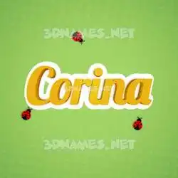 corina in Ladybugs style - 3D name wallpaper