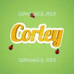 corley in Ladybugs style - 3D name wallpaper