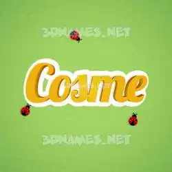 cosme in Ladybugs style - 3D name wallpaper