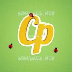 cp in Ladybugs style - 3D name wallpaper