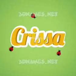 crissa in Ladybugs style - 3D name wallpaper