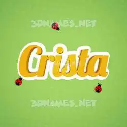 crista in Ladybugs style - 3D name wallpaper